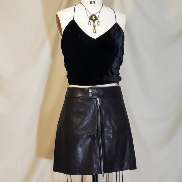 ❣Host Pick❣ POLO Ralph Lauren Blue Label Sheep Leather Skirt - Picture 3 of 8